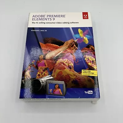 Adobe Premiere Elements 9 Windows PC Mac OS 2010 Video Editing Software • $24.99