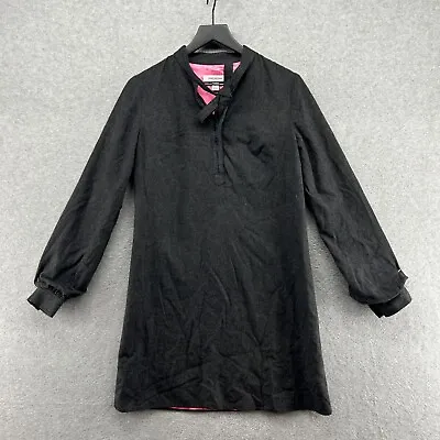 Isaac Mizrahi Target Dress Womens Size Small Gray Wool Long Sleeve Prairie Shift • $21.90