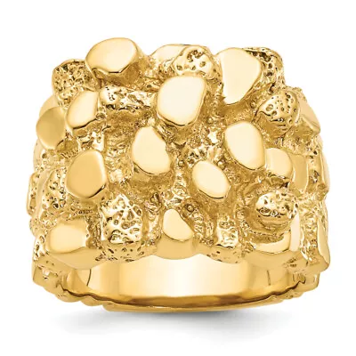 10K Yellow Gold Mens Nugget Ring • $1882