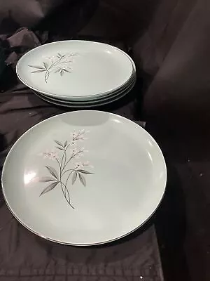 W S George China Geo 54 Pattern Pale Blue Dinner Plates Set Of 5 • $35