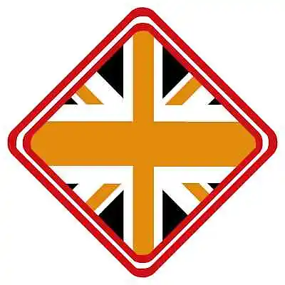 Union Jack Black & Gold Aluminium Car Sign Fantastic Souvenir With Suckers • £5.99