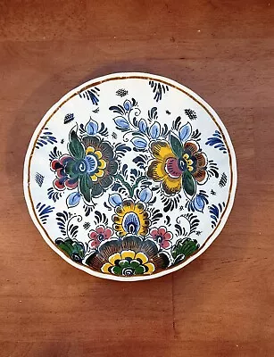 Vintage Delft Polychrome Hand Painted Wall Hanging Plate • $15