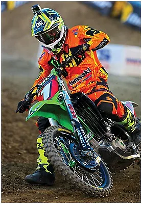 RYAN VILLOPOTO MONSTER ENERGY SUPERCROSS GIANT POSTER Kawasaki Kxf450 Motocross • $20.95