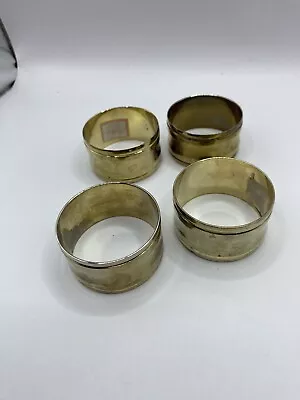 Vintage Set Of 4 Brass Napkin Rings Auckey • $16.99