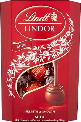 Lindt Lindor Milk Chocolate Truffles Box Approx 16 Balls 200g Chocolate Truffles • £7.88