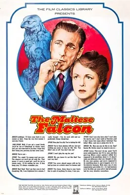 THE MALTESE FALCON Classic Movie Poster HUMPHREY BOGART Smoking 20x30 RARE • $9.99