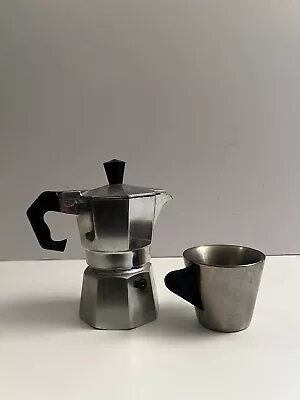 Morenita 1 Cup Aluminum Stovetop Coffee Pot Espresso Maker Italy + Bonus Cup • $24.99