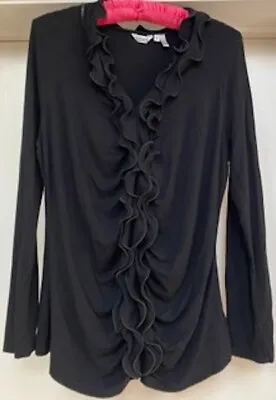 Vintage Ravel Black Ruffled Top. Size M • $34.95