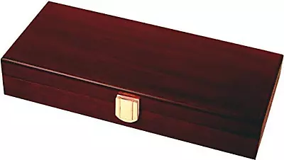 DA VINCI Mahogany Wood Poker Case With 100 Chip Capacity (Chips Not Included) • $49.99