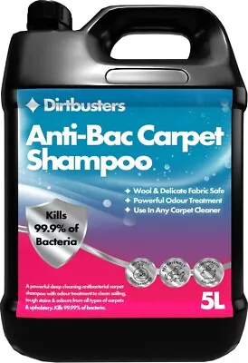 Antibacterial Carpet Cleaner Shampoo Solution Kills 99.99% Of Bacteria (5L) • £19.99