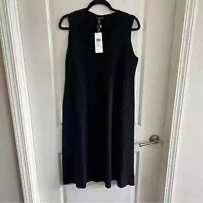 100 NWT Eileen Fisher Luxe Merino Stretch Dress In Responsible Wool Size Medium • $150