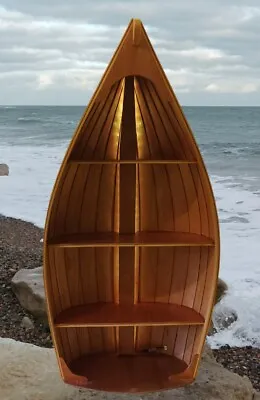Unique Traditional Dinghy Boat Shaped Shelf Unit 34  Or 44  High • £198