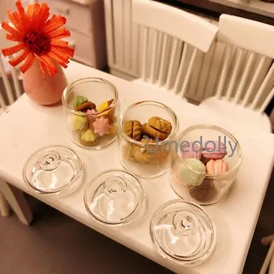 1:12 Dollhouse Miniatures Display Biscuit Cookie Glass Pastry Jar Food Decorate • $6.29