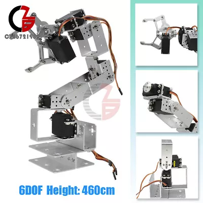 460MM Aluminium Arduino Robot Clamp Claw Mount Kit 6DOF Mechanical Robotic Arm • $30.29