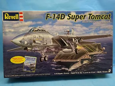 Vintage Revell F-14D Super Tomcat Model Kit Fighter Jet 1/72 Scale Open Box • $19.99