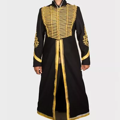 Men's Military Hussar Long Coat Jacketmen's Military Style Jacket • $200.80