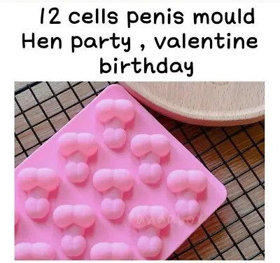 Willy Penis Silicone Ice Cube Tray Baking Jelly Mould Hen Night Party Chocolate • £2.67