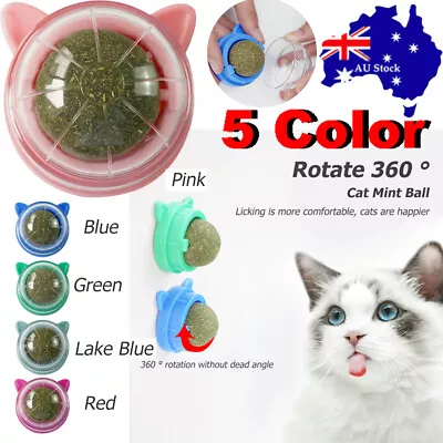 $4.93 • Buy Rotatable Cat Catnip Treat Toy Snack Licking Ball Kitten Pet Molar Mint Toys AU