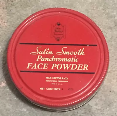 Vntg 1929 Max Factor Hollywood Satin Smooth Panchromatic Face Powder Tin Litho • $29.99