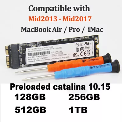£46.57 • Buy 128G 256GB 512GB 1TB SSD For 2013 - 2017 MacBook Air A1465 A1466 Pro A1502 A1398