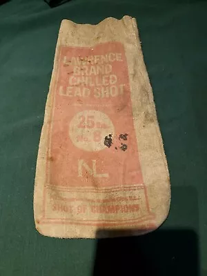 Vintage LAWRENCE BRAND Chilled Lead Shot Bag 25 Lbs No.8 American Standard Empty • $29.81