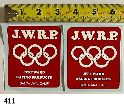 2 Jeff Ward JWRP Sticker Vintage Honda XR75 XR80 VMX MX AHRMA Works Old School • $10.87