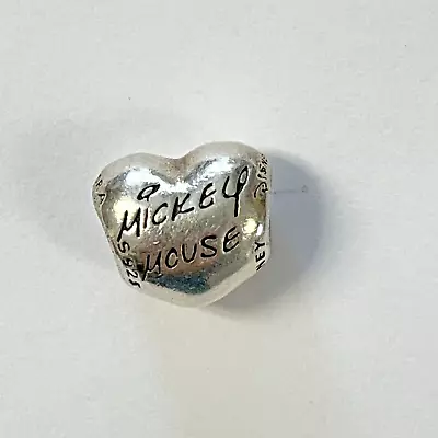 PANDORA Disney Parks Mickey Mouse Signature Heart Charm 792132 • $25