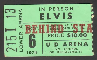 ELVIS PRESLEY RARE ORIGINAL CONCERT TICKET STUB 10/6/74 U Of D ARENA DAYTON OHIO • $149.99