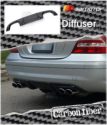 Carbon Fiber Rear Bumper Diffuser Quad Fits Mercedes W203 C-Class C55 C32 AMG • $284.99