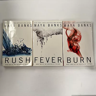 Maya Banks Breathless Complete Trilogy (Rush Fever Burn) Trade Paperback • $20