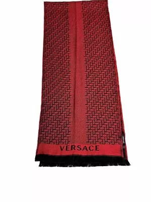 Vintage Authentic Black And Red Versace Scarf  • $20
