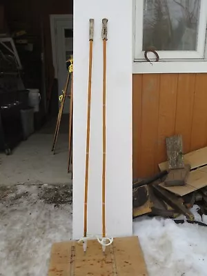 Vintage Bamboo Ski Pole Size   53`` Long  Chalet Decor  Nice   (9414 • $14.99