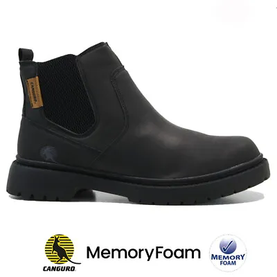 Mens Memory Foam Chelsea Dealer Walking Work Ankle Casual Smart Shoes Boots Size • £24.95