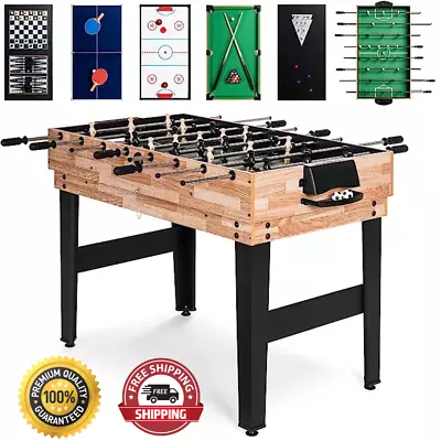 Best Choice Products 2x4ft 10-in-1 Combo Multi Game Table Set w/ Pool Foosball • $255