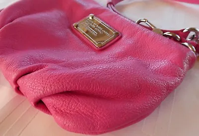 MARC JACOBS Classic Q Percy Crossbody Clutch Leather Bag Blossom Pink Fuchsia • $128