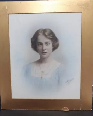 Hand Tinted Photograph Young Edwardian Woman 1910s Theo J. Gidden Southport • £20