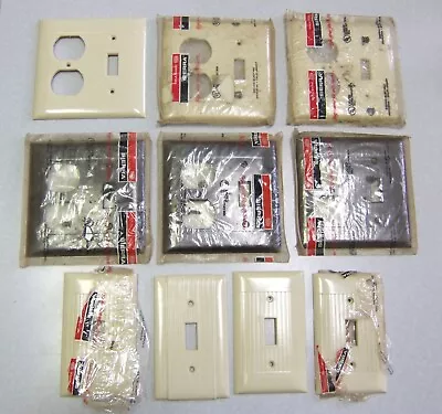 10 Vintage NOS SIERRA / UNILINE BAKELITE SWITCH OUTLET PLATE COVER LOT USA • $15