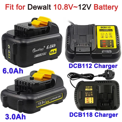 £14.36 • Buy Fit For Dewalt 10.8V 12V 3.0Ah 6.0Ah Li-ion Battery DCB127 DCB120 DCB121 DCB123
