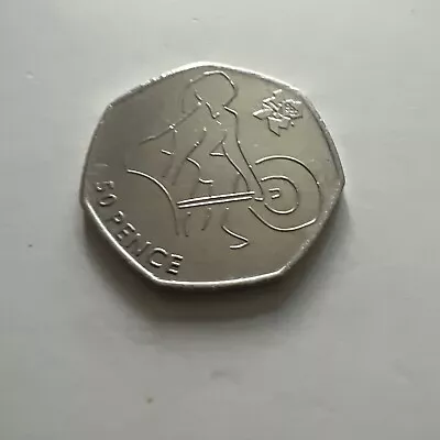 Weightlifting Olympics 50p Coin Minted 2011 London 2012 Fifty Circulated • £0.99