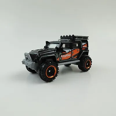 Matchbox Jeep Wrangler Superlift Black MBX Off Road 1:64 Diecast Car Loose • $2.99