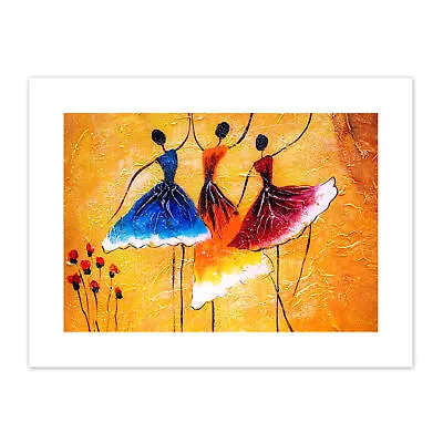 Ballet Dancers Painting  Print Canvas Premium Wall Decor Poster • £13.99