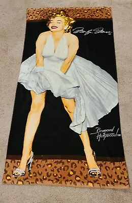 Marilyn Monroe Beach Towel  The Seven Year Itch  30 X 60 NWOT Black W/ Leopard  • $24