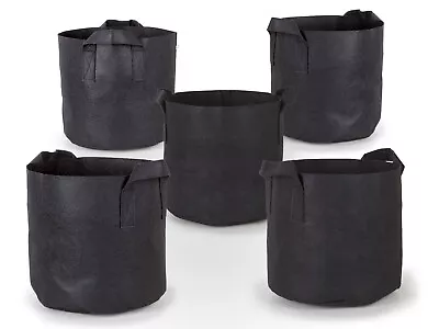 247Garden Nonwoven Aeration Fabric Pot/Plant Grow Bag W/Handles (5-Pack) • $39.95
