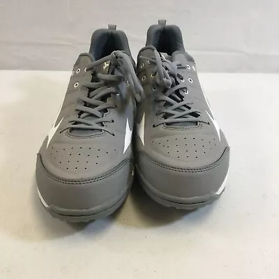 Mizuno Ambition 2 AS Mens Gray White Lace Up Baseball Cleats Size 13 • $40.49