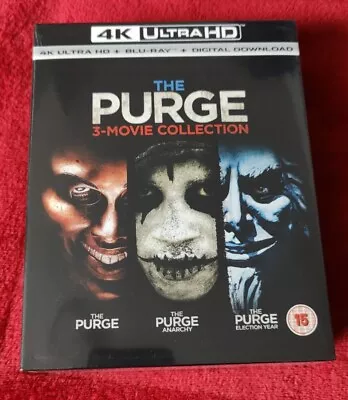 The Purge 3 Movie Collection 4k Uhd / Blu Ray Anarchy Election Very Good Used • £12.99