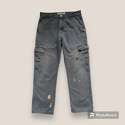 💀🥀 Vintage Y2k Men’s Distressed Wrangler Faded Grunge Cargo Pants Size Medium • $25