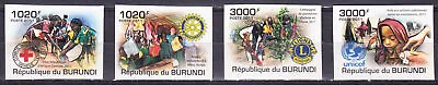 W BURUNDI 0926v-929v HUMANITARIAN ORGANIZATIONS IMPERFORATED SET • $2.99