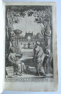 1739 NEW TESTAMENT BIBLE HISTORY ILLUSTRATED W/ 47 ENGRAVINGS Antique VELLUM  • $449.99