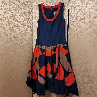 Milly New York Blue Red Multi-Color Geometric Dress Size 0 • $39.99