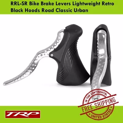 TRP RRL-SR Bike Brake Levers Lightweight Retro Black Hoods Road Classic Urban • $66.90